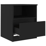 NNEVL Bed Cabinet Black 40x40x50 cm Chipboard