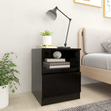 NNEVL Bed Cabinet Black 40x40x50 cm Chipboard