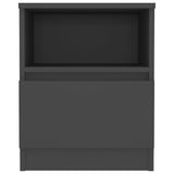 NNEVL Bed Cabinet Grey 40x40x50 cm Chipboard
