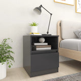 NNEVL Bed Cabinet Grey 40x40x50 cm Chipboard