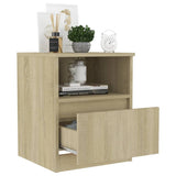 NNEVL Bed Cabinet Sonoma Oak 40x40x50 cm Chipboard