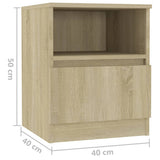 NNEVL Bed Cabinet Sonoma Oak 40x40x50 cm Chipboard