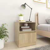 NNEVL Bed Cabinet Sonoma Oak 40x40x50 cm Chipboard