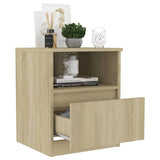 NNEVL Bed Cabinets 2 pcs Sonoma Oak 40x40x50 cm Chipboard