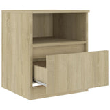 NNEVL Bed Cabinets 2 pcs Sonoma Oak 40x40x50 cm Chipboard