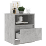 NNEVL Bed Cabinet Concrete Grey 40x40x50 cm Chipboard