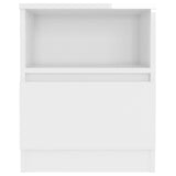 NNEVL Bed Cabinet High Gloss White 40x40x50 cm Chipboard