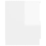 NNEVL Bed Cabinet High Gloss White 40x40x50 cm Chipboard