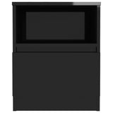 NNEVL Bed Cabinets 2 pcs High Gloss Black 40x40x50 cm Chipboard