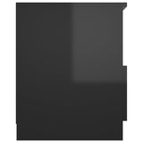 NNEVL Bed Cabinets 2 pcs High Gloss Black 40x40x50 cm Chipboard