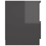NNEVL Bed Cabinets 2 pcs High Gloss Grey 40x40x50 cm Chipboard