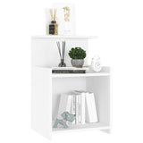 NNEVL Bed Cabinets 2 pcs White 40x35x60 cm Chipboard