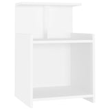 NNEVL Bed Cabinets 2 pcs White 40x35x60 cm Chipboard