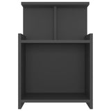 NNEVL Bed Cabinets 2 pcs Grey 40x35x60 cm Chipboard
