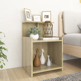 NNEVL Bed Cabinet Sonoma Oak 40x35x60 cm Chipboard