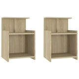 NNEVL Bed Cabinets 2 pcs Sonoma Oak 40x35x60 cm Chipboard