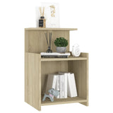NNEVL Bed Cabinets 2 pcs Sonoma Oak 40x35x60 cm Chipboard