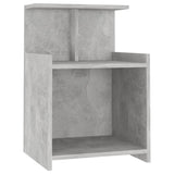 NNEVL Bed Cabinet Concrete Grey 40x35x60 cm Chipboard