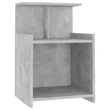 NNEVL Bed Cabinets 2 pcs Concrete Grey 40x35x60 cm Chipboard
