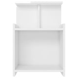 NNEVL Bed Cabinet High Gloss White 40x35x60 cm Chipboard