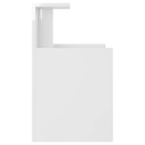 NNEVL Bed Cabinets 2 pcs High Gloss White 40x35x60 cm Chipboard