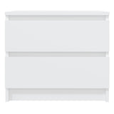 NNEVL Bed Cabinet White 50x39x43.5 cm Chipboard
