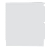 NNEVL Bed Cabinet White 50x39x43.5 cm Chipboard