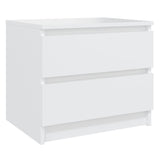 NNEVL Bed Cabinets 2 pcs White 50x39x43.5 cm Chipboard
