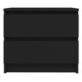 NNEVL Bed Cabinets 2 pcs Black 50x39x43.5 cm Chipboard