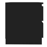 NNEVL Bed Cabinets 2 pcs Black 50x39x43.5 cm Chipboard