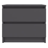 NNEVL Bed Cabinet Grey 50x39x43.5 cm Chipboard