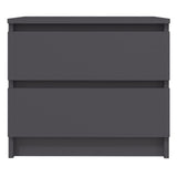 NNEVL Bed Cabinets 2 pcs Grey 50x39x43.5 cm Chipboard