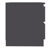 NNEVL Bed Cabinets 2 pcs Grey 50x39x43.5 cm Chipboard
