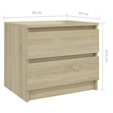 NNEVL Bed Cabinet Sonoma Oak 50x39x43.5 cm Chipboard