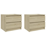 NNEVL Bed Cabinets 2 pcs Sonoma Oak 50x39x43.5 cm Chipboard