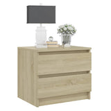 NNEVL Bed Cabinets 2 pcs Sonoma Oak 50x39x43.5 cm Chipboard