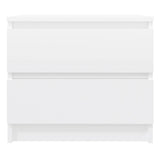 NNEVL Bed Cabinet High Gloss White 50x39x43.5 cm Chipboard