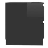 NNEVL Bed Cabinet High Gloss Black 50x39x43.5 cm Chipboard