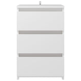 NNEVL Bed Cabinets 2 pcs White 40x35x62.5 cm Chipboard