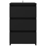 NNEVL Bed Cabinets 2 pcs Black 40x35x62.5 cm Chipboard