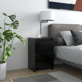 NNEVL Bed Cabinets 2 pcs Black 40x35x62.5 cm Chipboard