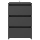 NNEVL Bed Cabinets 2 pcs Grey 40x35x62.5 cm Chipboard