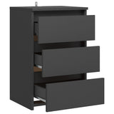 NNEVL Bed Cabinets 2 pcs Grey 40x35x62.5 cm Chipboard