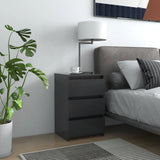 NNEVL Bed Cabinets 2 pcs Grey 40x35x62.5 cm Chipboard