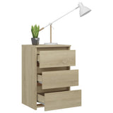NNEVL Bed Cabinets 2 pcs Sonoma Oak 40x35x62.5 cm Chipboard