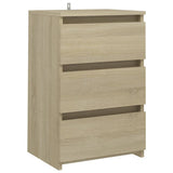 NNEVL Bed Cabinets 2 pcs Sonoma Oak 40x35x62.5 cm Chipboard