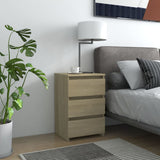 NNEVL Bed Cabinets 2 pcs Sonoma Oak 40x35x62.5 cm Chipboard