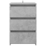 NNEVL Bed Cabinet Concrete Grey 40x35x62.5 cm Chipboard
