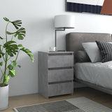 NNEVL Bed Cabinet Concrete Grey 40x35x62.5 cm Chipboard