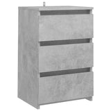 NNEVL Bed Cabinets 2 pcs Concrete Grey 40x35x62.5 cm Chipboard